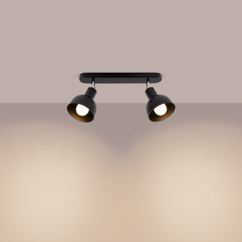 Ceiling lamp Sollux Lighting Elba 2 E27 steel black