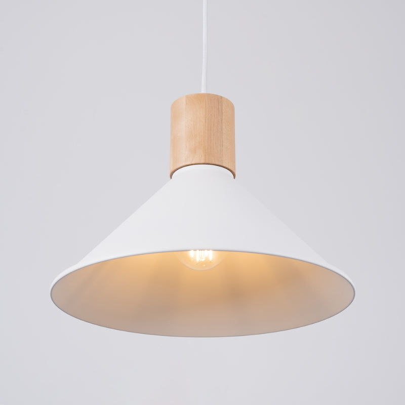 Pendant lamp Sollux Lighting Jaga 1 E27 steel white