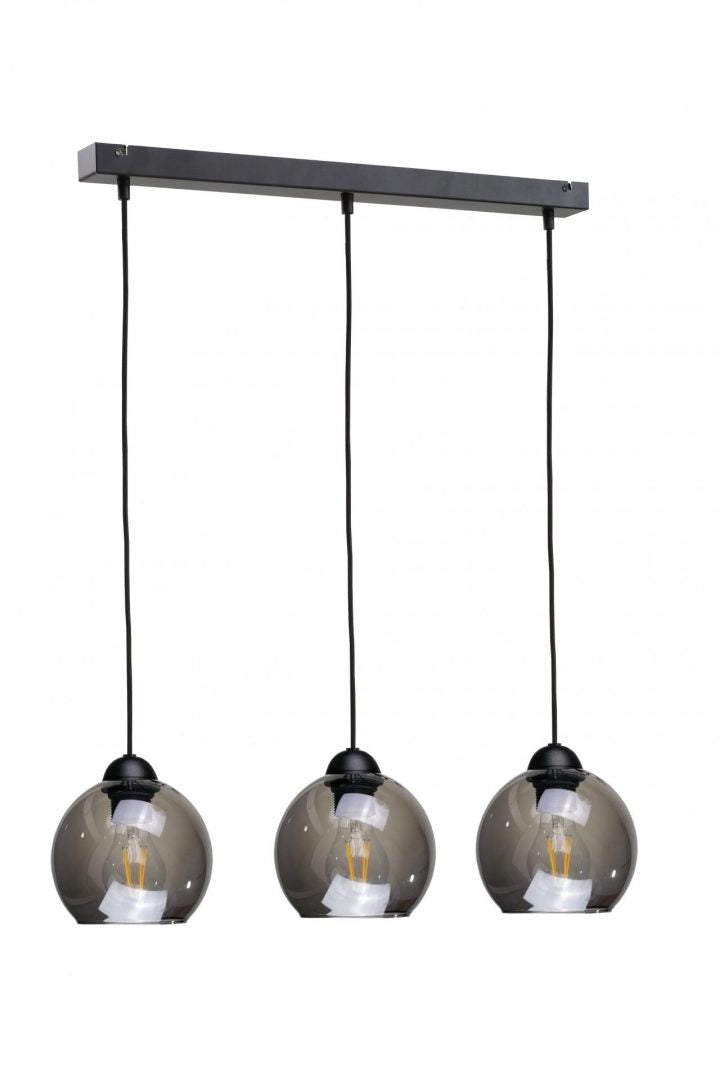 Keter Lighting Yuno 3L linear suspension pendant lamp E27 H 120.0cm