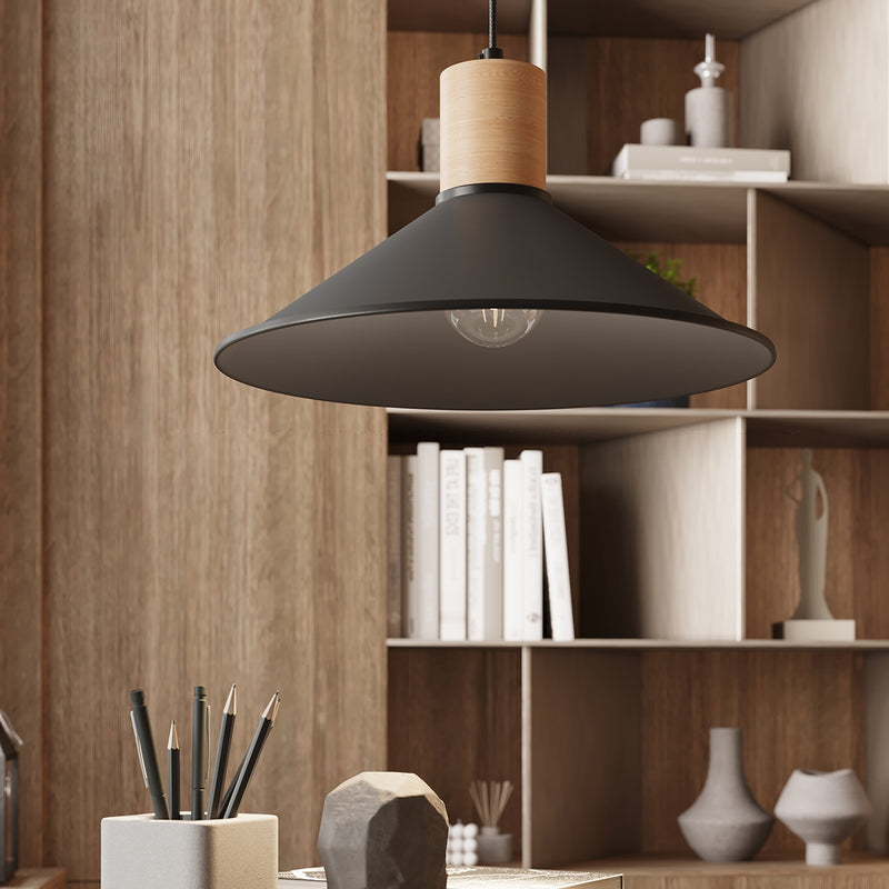 Pendant lamp Sollux Lighting Jaga 1 E27 steel black