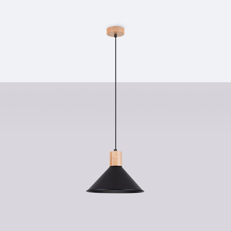 Pendant lamp Sollux Lighting Jaga 1 E27 steel black