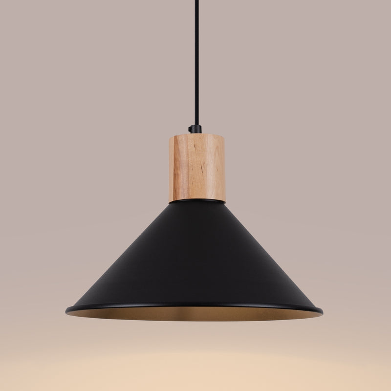 Pendant lamp Sollux Lighting Jaga 1 E27 steel black