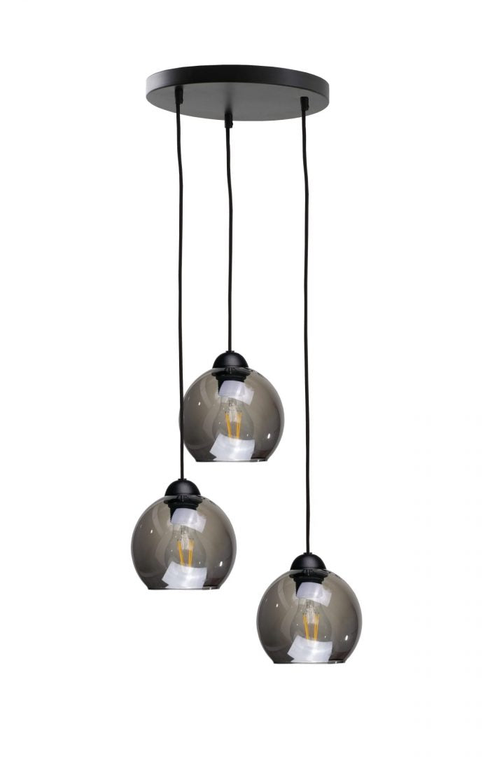 Keter Lighting Yuno 3L pendant lamp E27 H 120.0cm