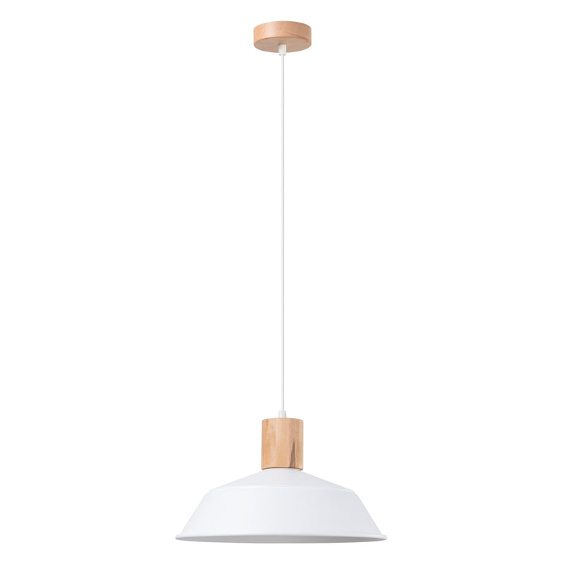 Pendant lamp Sollux Lighting Fano 1 E27 steel white