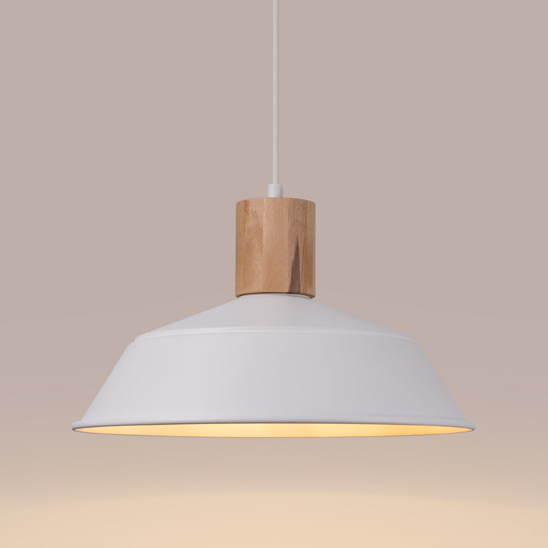 Pendant lamp Sollux Lighting Fano 1 E27 steel white