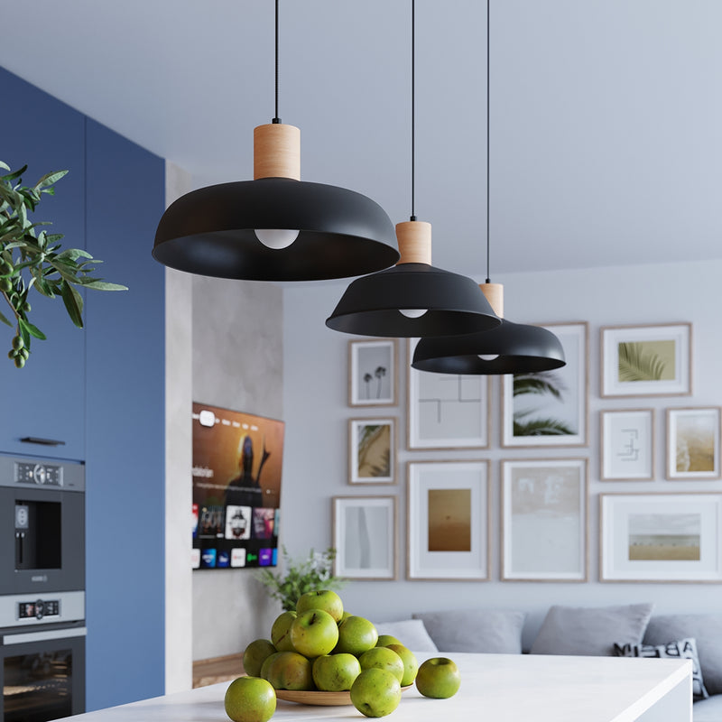 Pendant lamp Sollux Lighting Fano 1 E27 steel black