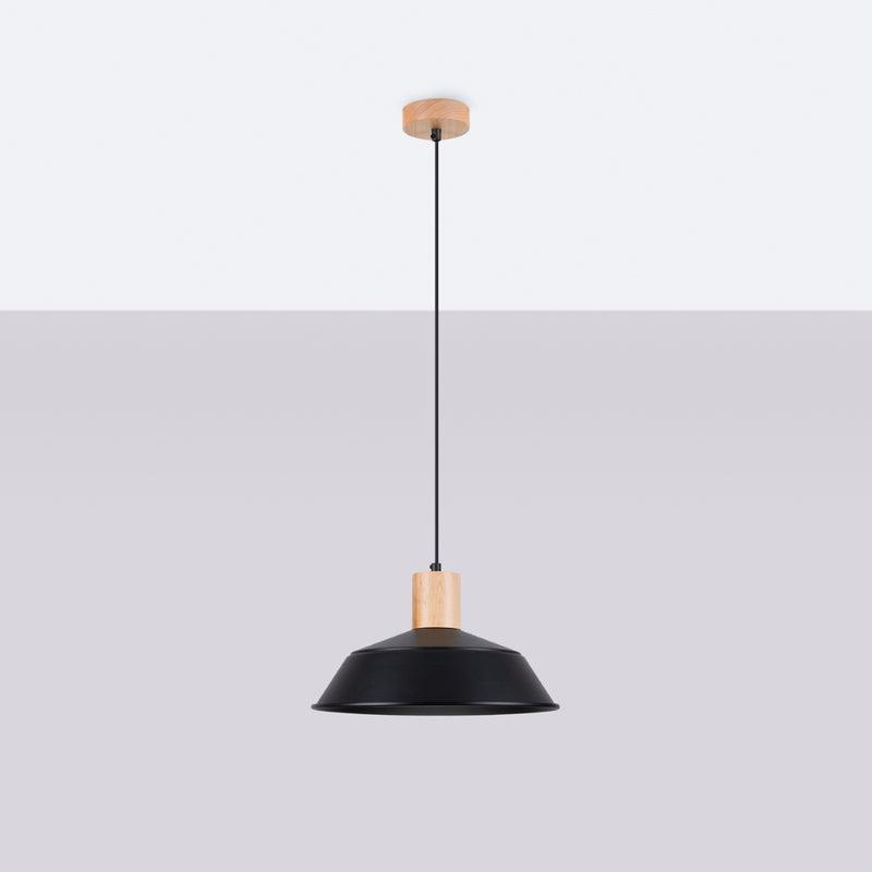 Pendant lamp Sollux Lighting Fano 1 E27 steel black