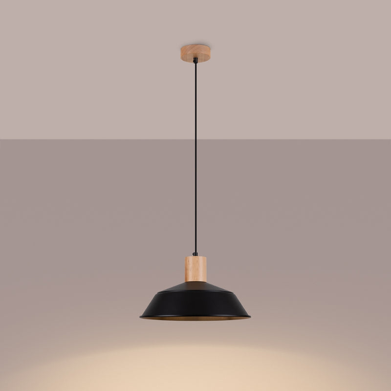 Pendant lamp Sollux Lighting Fano 1 E27 steel black