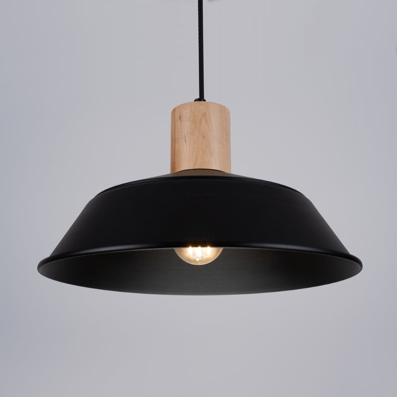 Pendant lamp Sollux Lighting Fano 1 E27 steel black