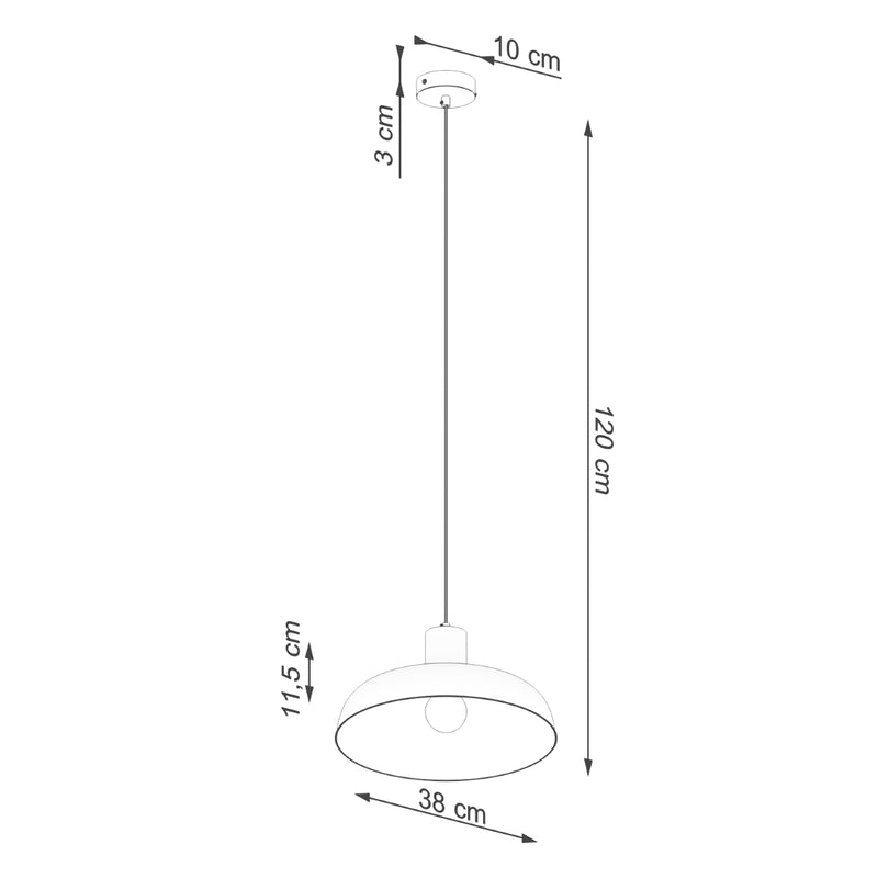 Pendant lamp Sollux Lighting Indy 1 E27 steel white