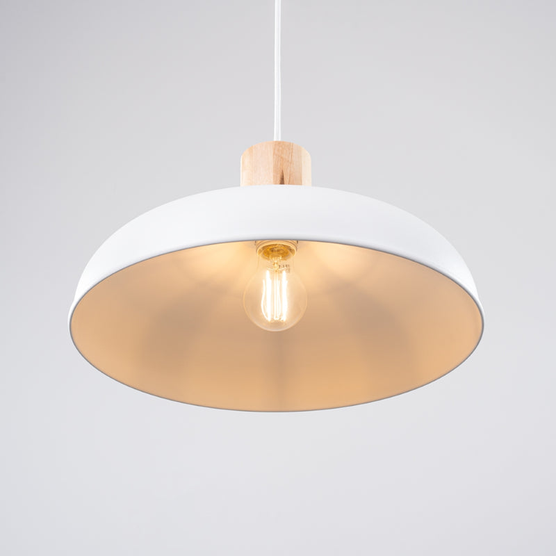 Pendant lamp Sollux Lighting Indy 1 E27 steel white