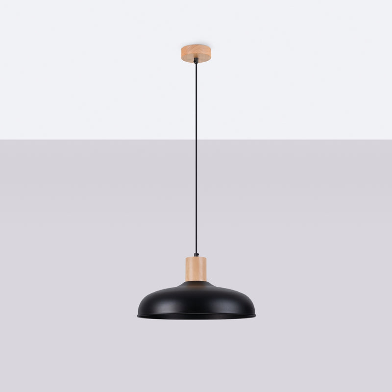 Pendant lamp Sollux Lighting Indy 1 E27 steel black