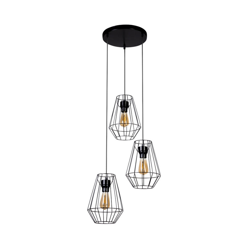 Endorfina Pendant Lamp 3xE27 Max.60W Black/Black PVC/Black