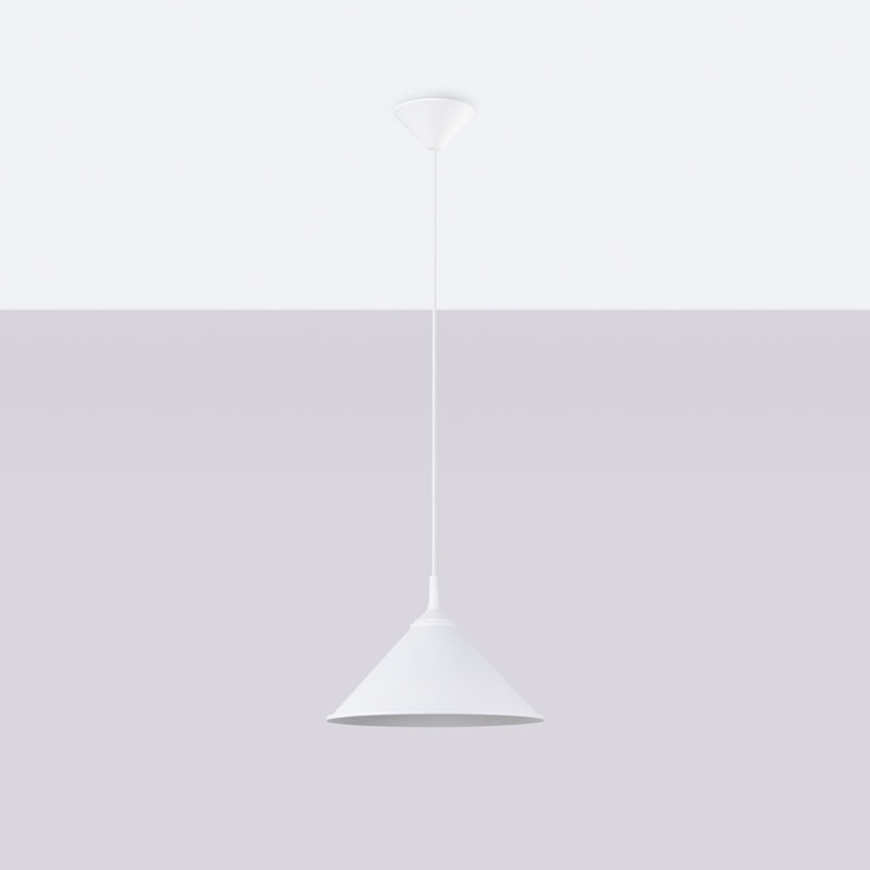 Pendant lamp Sollux Lighting Zuma 1 E27 steel white