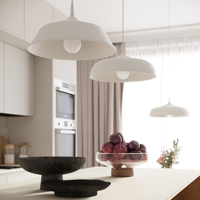 Pendant lamp Sollux Lighting Frika 1 E27 steel white