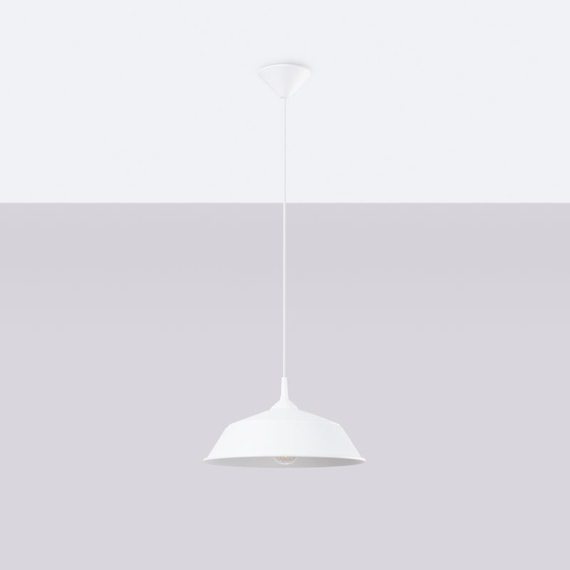 Pendant lamp Sollux Lighting Frika 1 E27 steel white