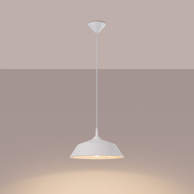 Pendant lamp Sollux Lighting Frika 1 E27 steel white