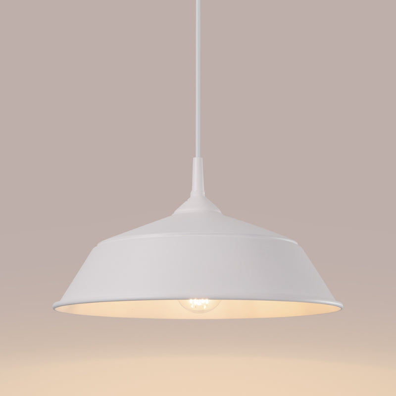 Pendant lamp Sollux Lighting Frika 1 E27 steel white