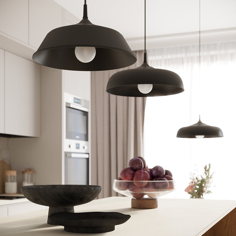 Pendant lamp Sollux Lighting Frika 1 E27 steel black