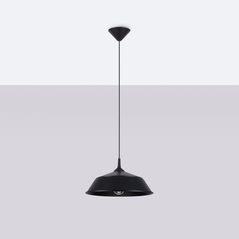 Pendant lamp Sollux Lighting Frika 1 E27 steel black