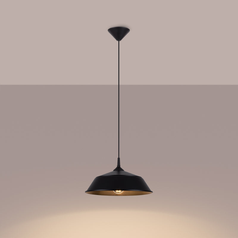 Pendant lamp Sollux Lighting Frika 1 E27 steel black