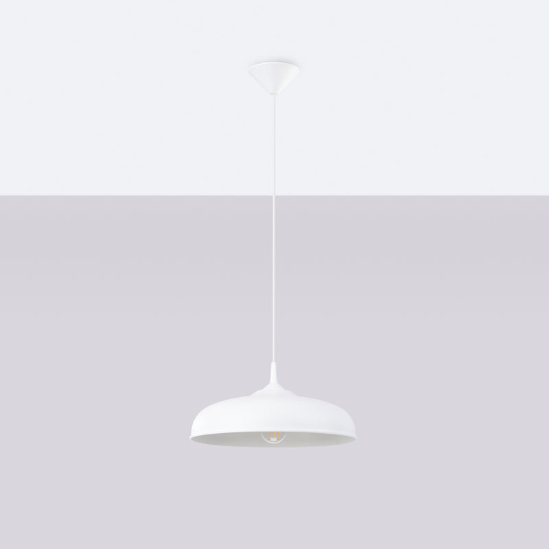 Pendant lamp Sollux Lighting Gina 1 E27 steel white