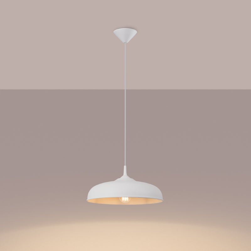 Pendant lamp Sollux Lighting Gina 1 E27 steel white