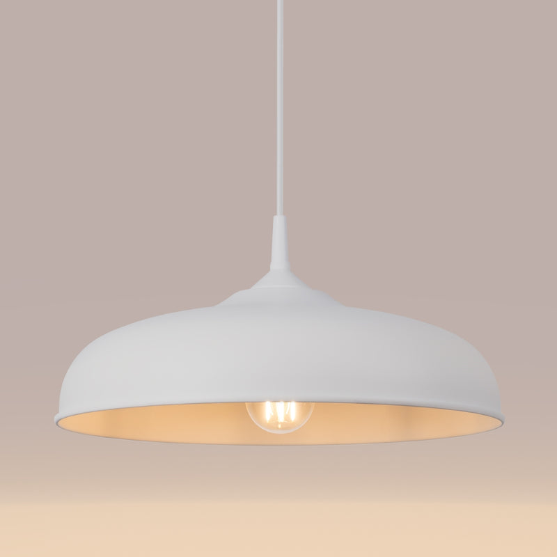 Pendant lamp Sollux Lighting Gina 1 E27 steel white