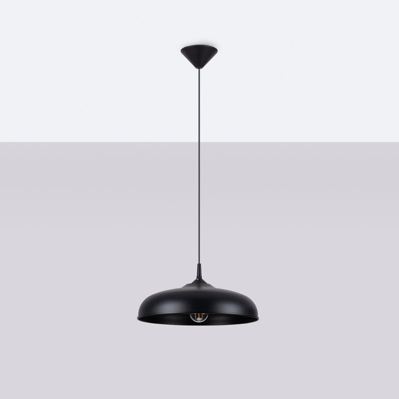 Pendant lamp Sollux Lighting Gina 1 E27 steel black