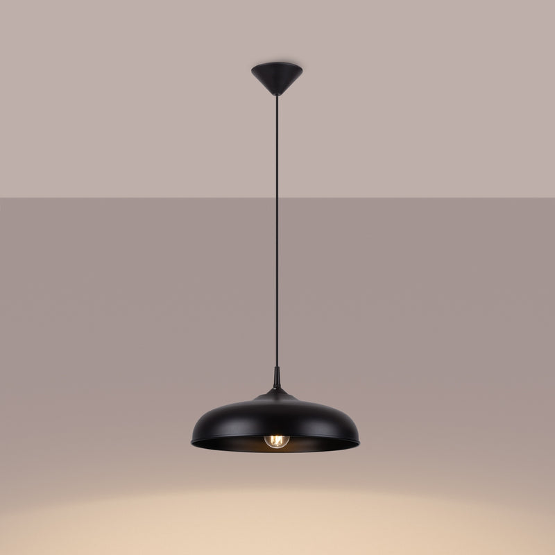 Pendant lamp Sollux Lighting Gina 1 E27 steel black