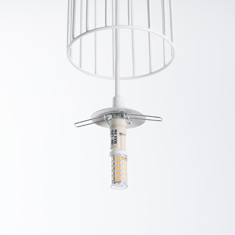 Pendant lamp Sollux Lighting Brina 1 G9 steel white