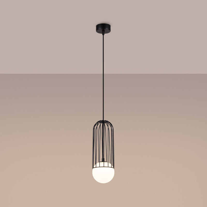 Pendant lamp Sollux Lighting Brina 1 G9 steel black