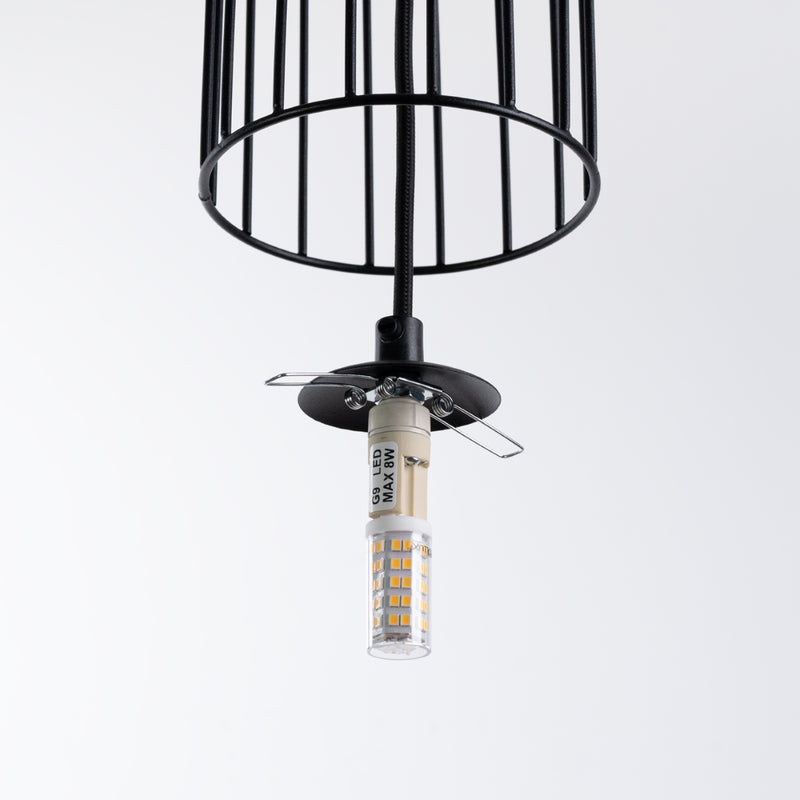 Pendant lamp Sollux Lighting Brina 1 G9 steel black