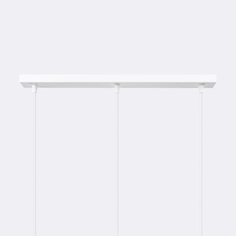 Linear suspension lamp Sollux Lighting Brina 3 G9 steel white