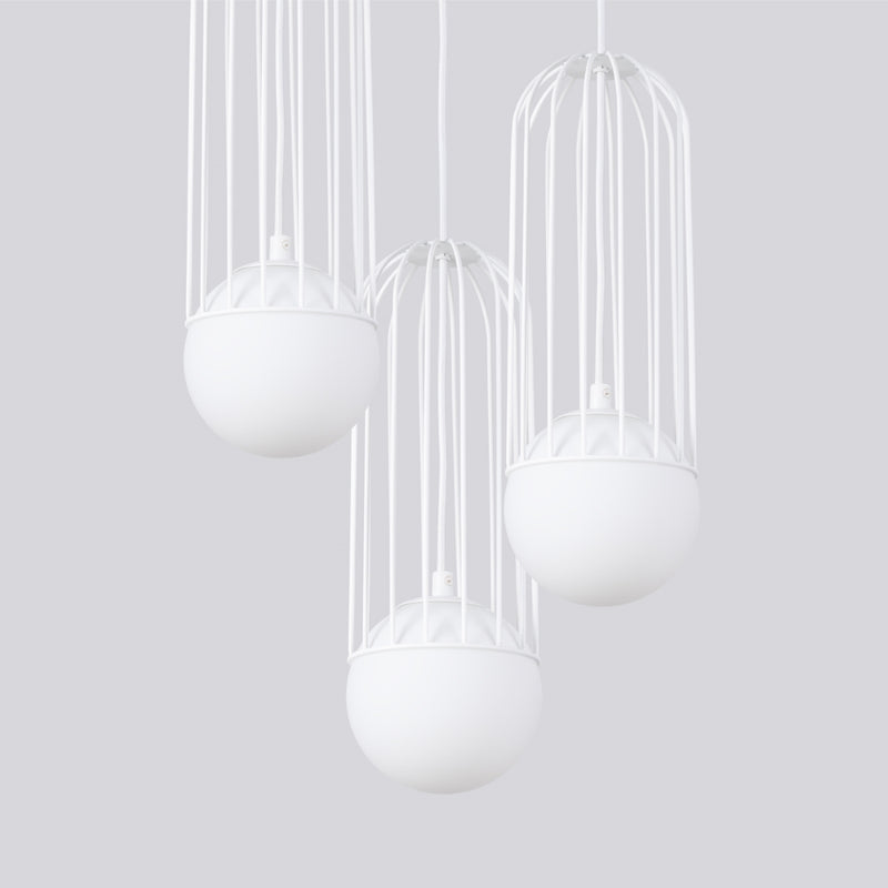 Pendant lamp Sollux Lighting Brina 3 G9 steel white