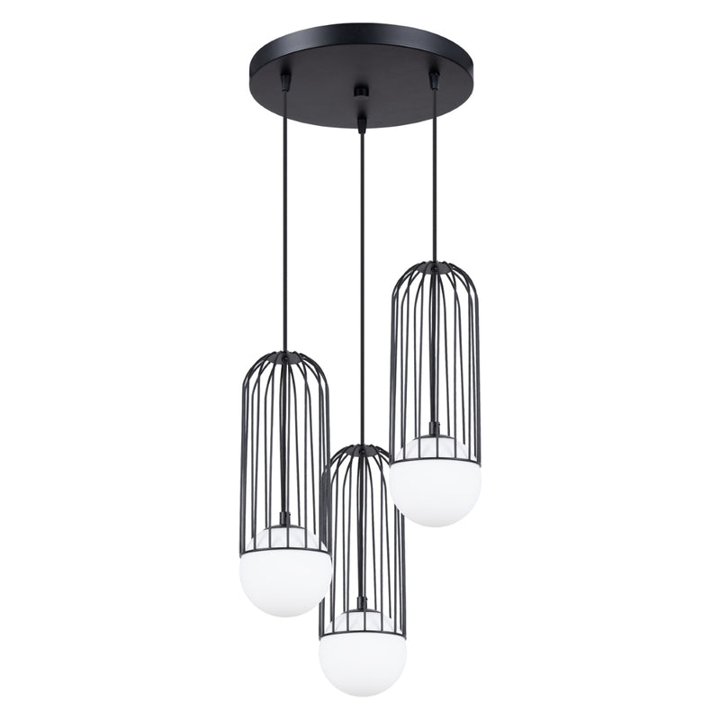 Pendant lamp Sollux Lighting Brina 3 G9 steel black