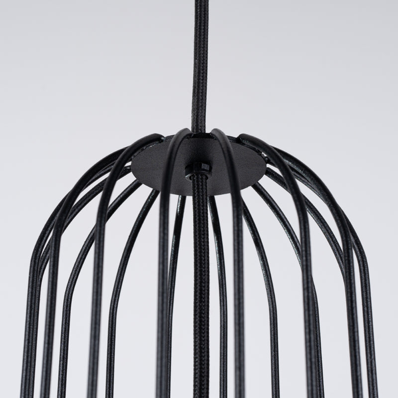 Pendant lamp Sollux Lighting Brina 3 G9 steel black