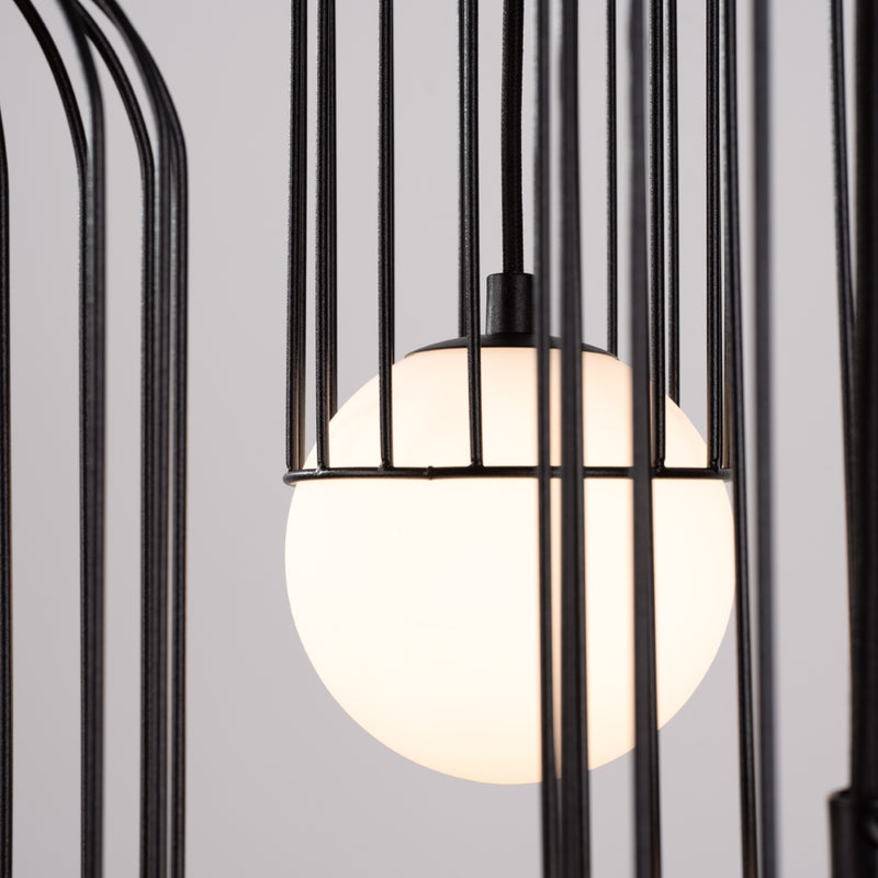 Pendant lamp Sollux Lighting Brina 3 G9 steel black