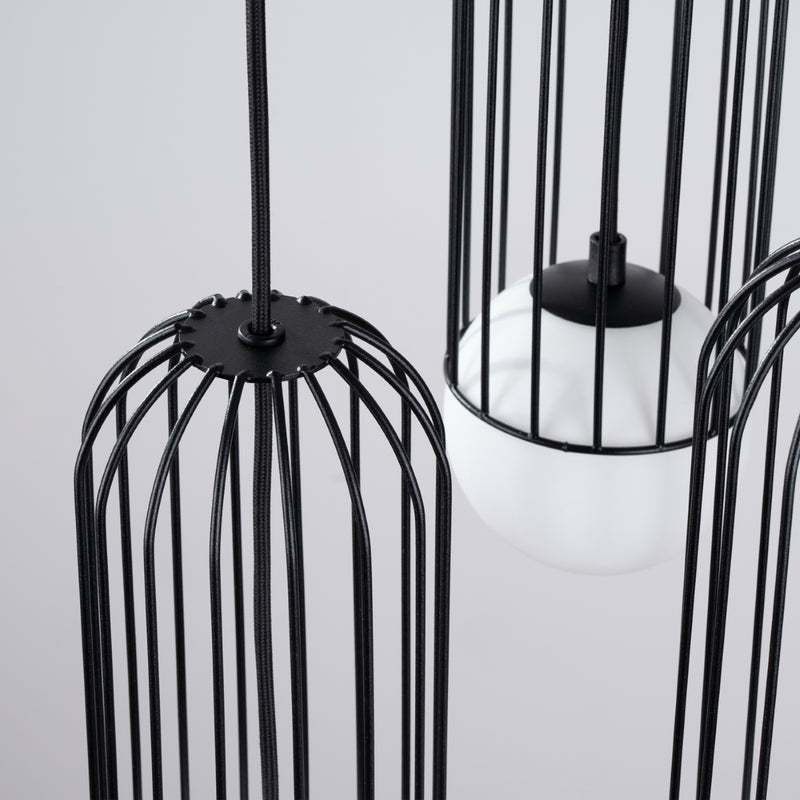 Pendant lamp Sollux Lighting Brina 3 G9 steel black