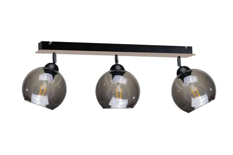 Keter Lighting Yuno 3L monorail ceiling lamp E27 H 24.0cm