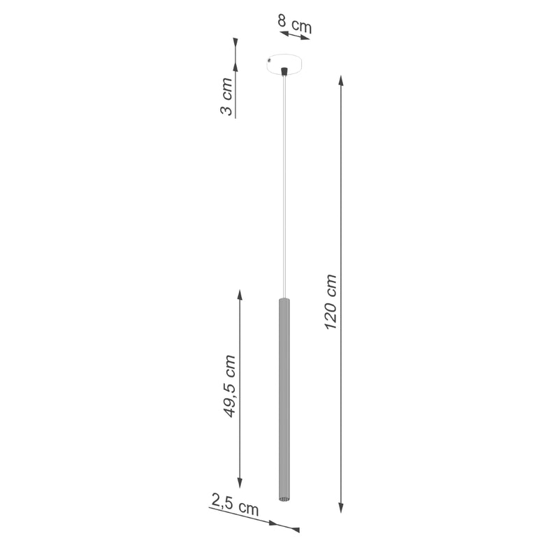 Pendant lamp Sollux Lighting Arche 1 G9 steel white