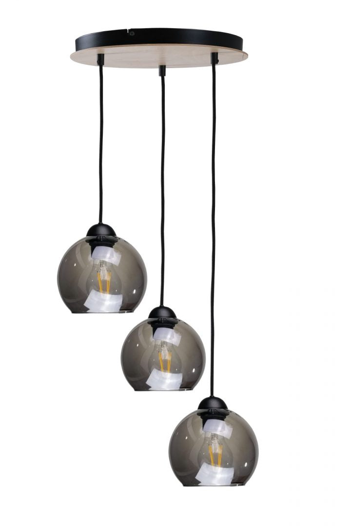 Keter Lighting Yuno 3L pendant lamp E27 H 120.0cm