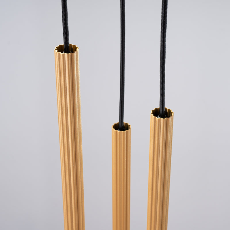 Pendant lamp Sollux Lighting Arche 3 G9 steel gold