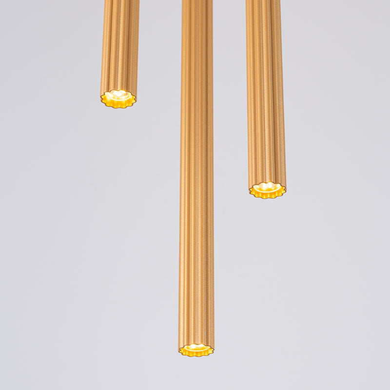 Pendant lamp Sollux Lighting Arche 3 G9 steel gold