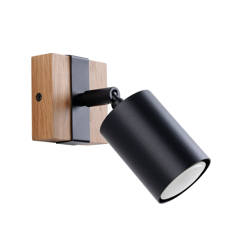 Accent wall lamp Sollux Lighting Fager 1 GU10 steel black