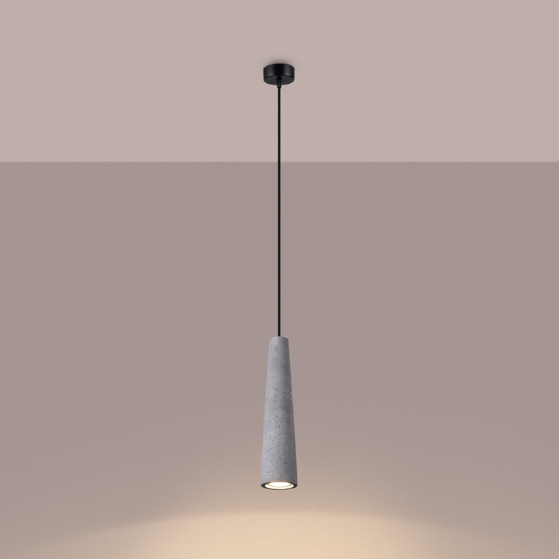 Pendant lamp Sollux Lighting Electra 1 GU10 concrete gray