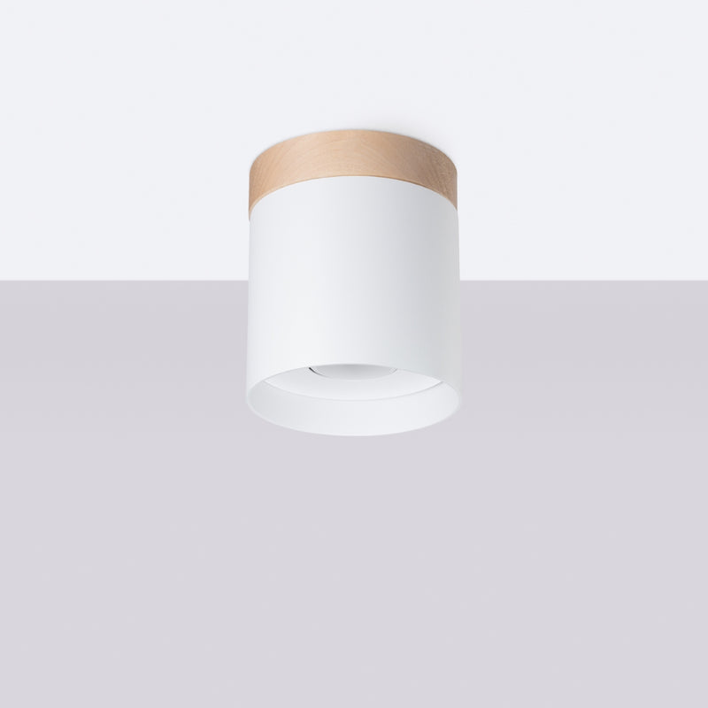 Ceiling spot Sollux Lighting Rif 1 GU10 wood white