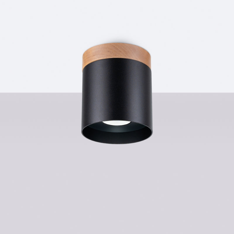 Ceiling spot Sollux Lighting Rif 1 GU10 wood black