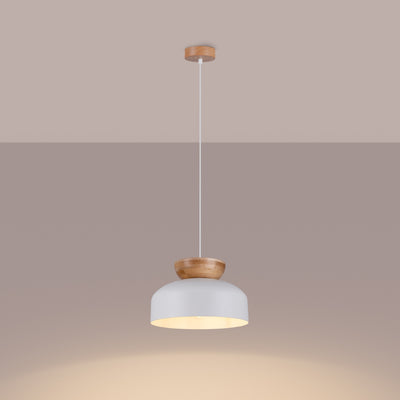 Pendant lamp Sollux Lighting Marion 1 E27 wood white