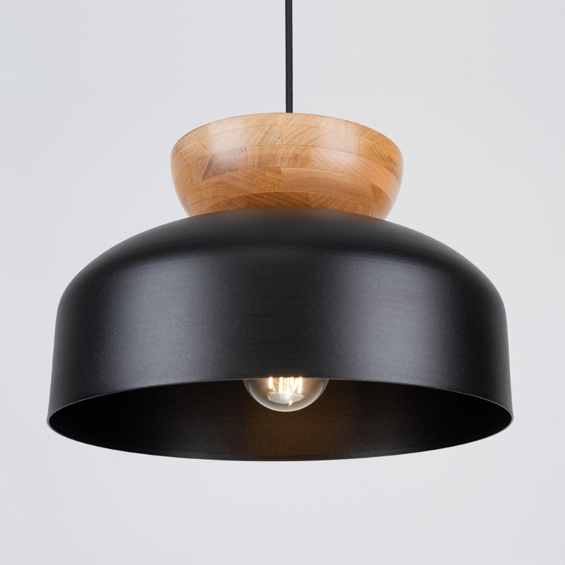 Pendant lamp Sollux Lighting Marion 1 E27 wood black